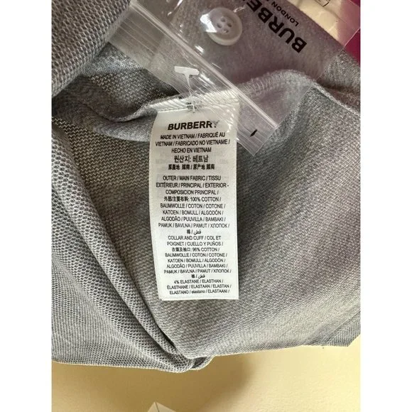 Burberry Women’s Malleco Polo Shirt Grey L